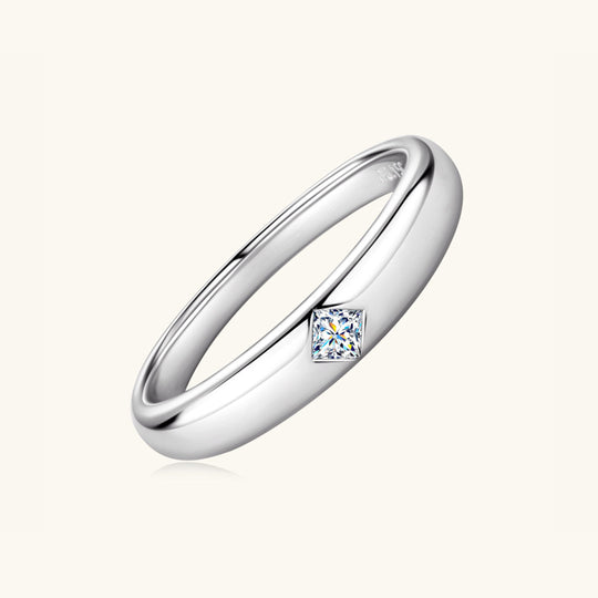 Heidi-Mode | 925 Sterling Silber Eingelassener Moissanite Ring