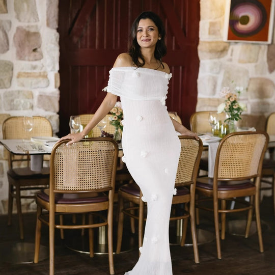 Heidi Mode | Kleid mit Blumenschulter