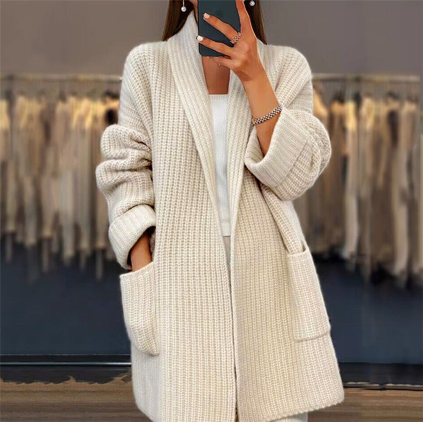 Heidi-Mode | Lässige Sommer Strickjacke Damen mit Taschen