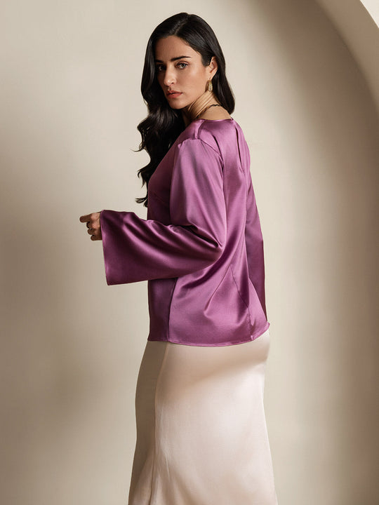 Heidi-Mode | Seiden Langarm Bluse