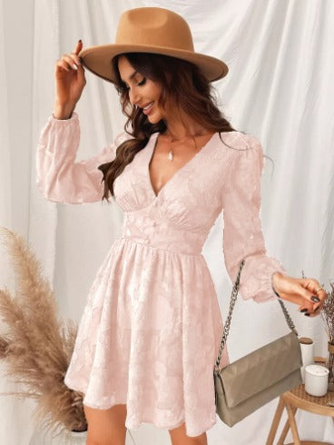 Heidi-Mode | Delicate Satin Kleid mit Kurzen Ärmeln