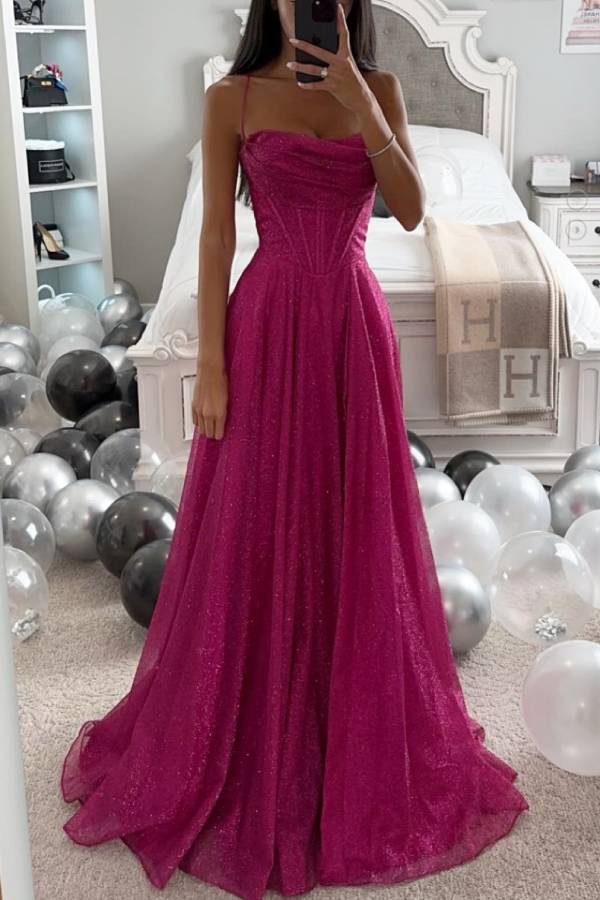 Heidi-Mode | Glitter Ballkleid mit Schnürung