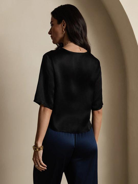 Heidi-Mode | 100% Seide Lässiges Damen T-Shirt