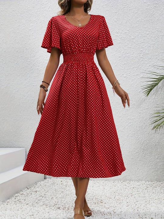 Heidi – allover-print-kurzarmkleid für frühling und sommer