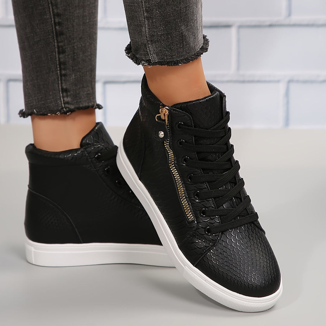 Heidi-Mode | Einfache Lässige Sneakers mit Reißverschluss