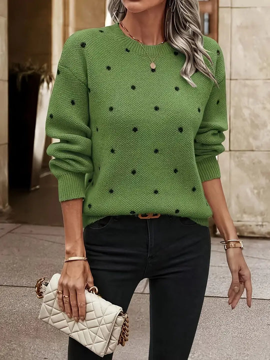 Heidi-Mode | Pullover mit Polka-Dot-Muster