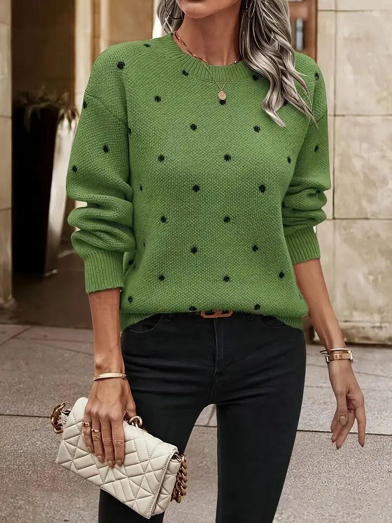HeidiMode – langärmliger poker-dot-pullover