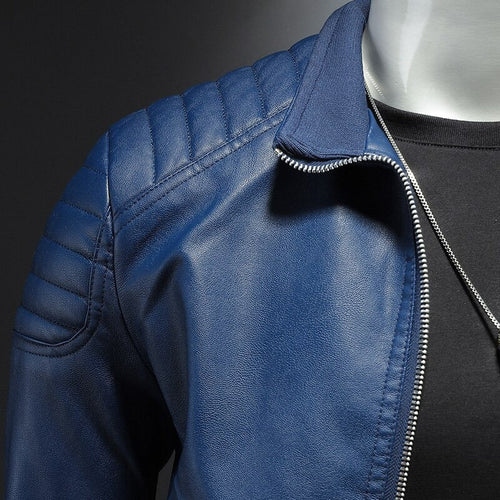 Heidi-Mode - Premium PU-Lederjacke im Bikerstil für Herren