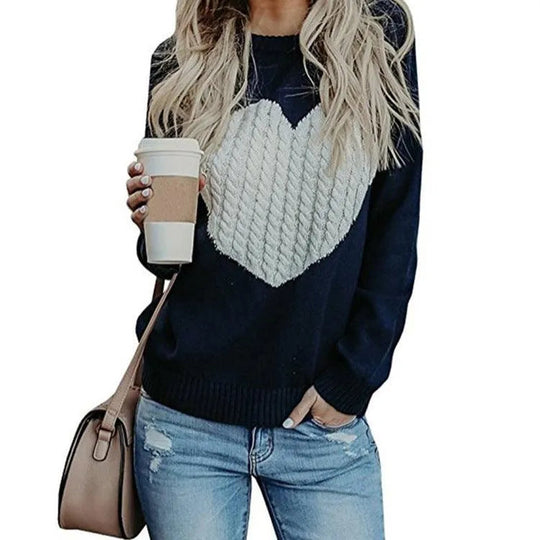 Heidi-Mode | bedruckter Pullover mit Herz