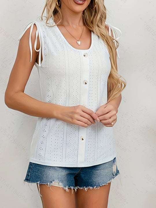Heidi-Mode | Bluse mit Kurzen Ärmeln und Augen