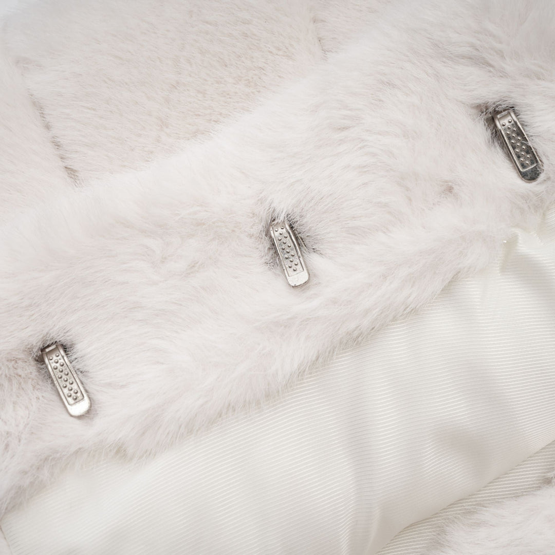Heidi-Mode | Weiße Faux Fur Jacke & Rock Passendes Set