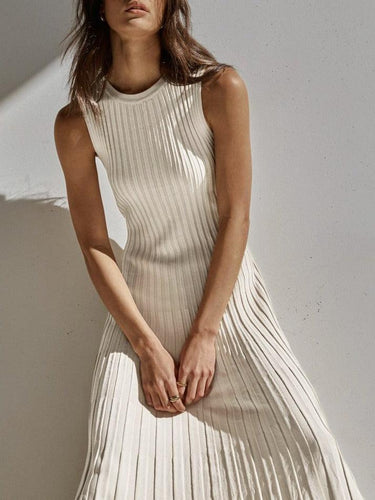 Heidi-Mode | Camille Strick Falten Maxi Kleid