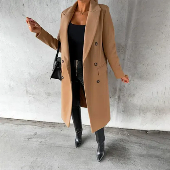 Heidi-Mode | Chaya Damen Winter Lang Trench Mantel Warme