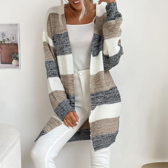 HeidiMode - Gestreifter Strickjacke