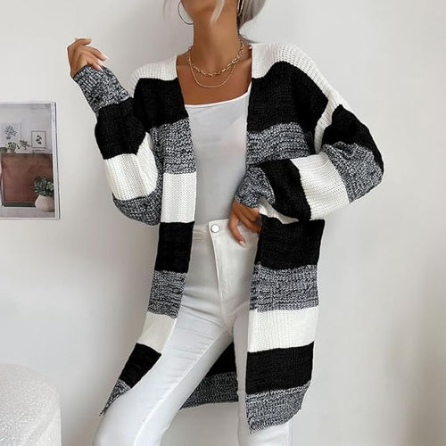 HeidiMode - Gestreifter Strickjacke