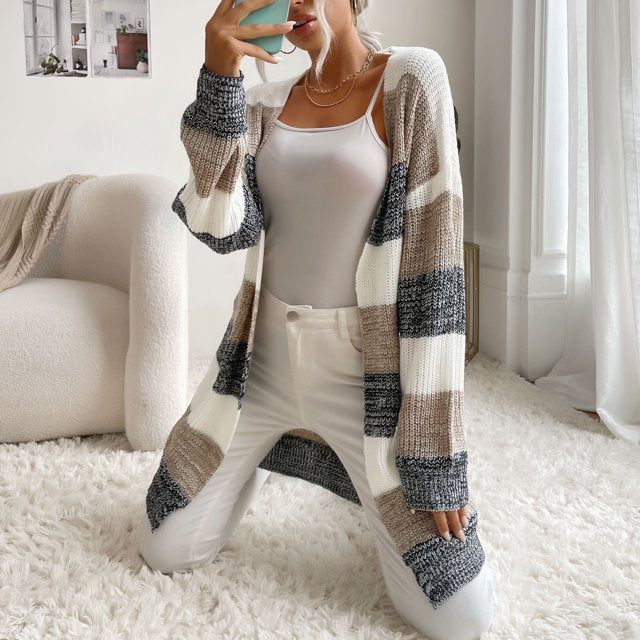 HeidiMode - Gestreifter Strickjacke