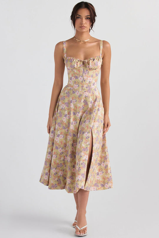 Heidi-Mode | Blumen Kleid mit Korsett
