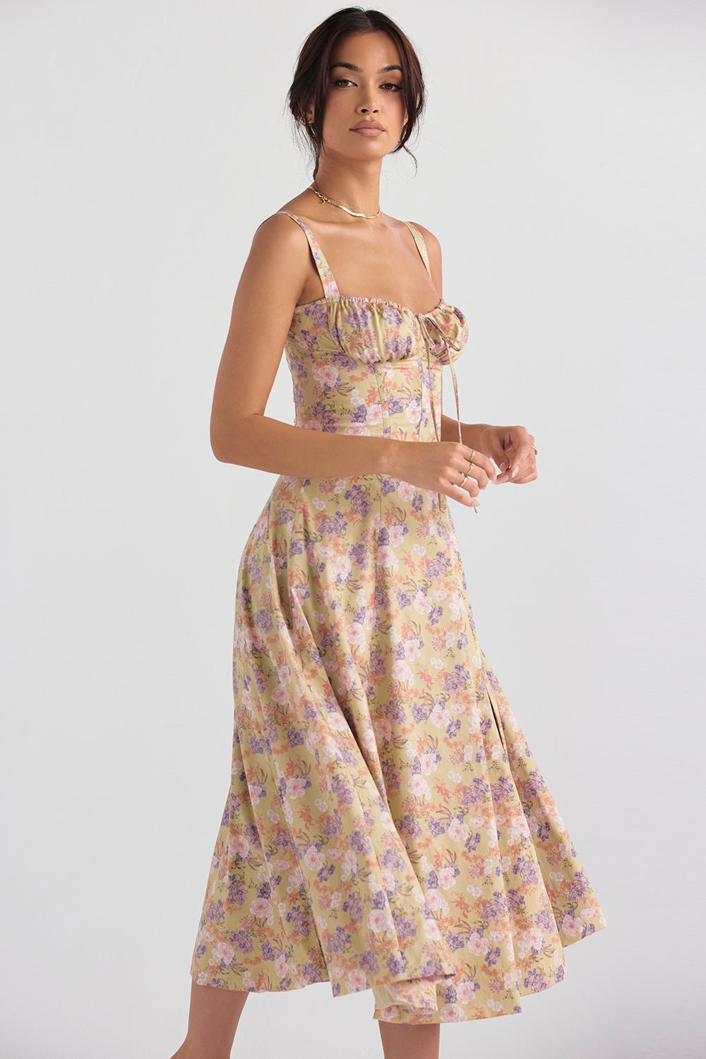 Heidi-Mode | Blumen Kleid mit Korsett