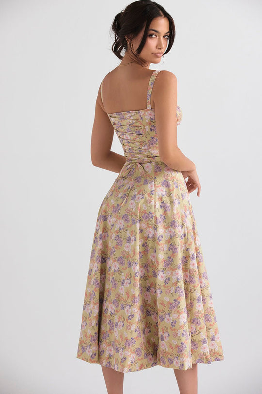 Heidi-Mode | Blumen Kleid mit Korsett