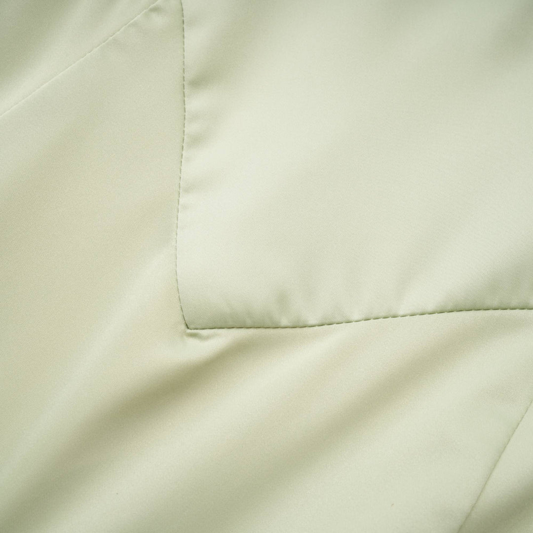 Heidi-Mode | Grüne Satin Midi Kleid mit Bh Polster