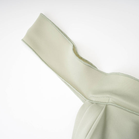 Heidi-Mode | Grüne Satin Midi Kleid mit Bh Polster
