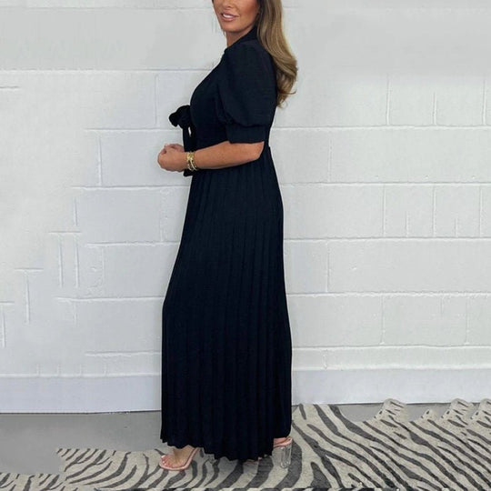Heidi-Mode | Klassisch Plissierter Damen Jumpsuit