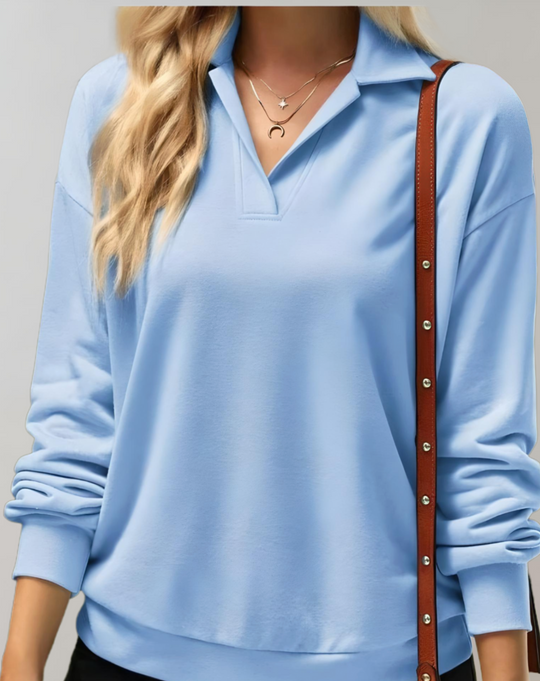 Heidi-Mode | Oversized Trui Met Lage V Uitsnijding En Kraag