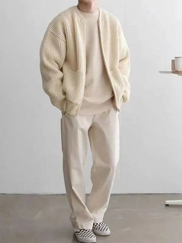 Heidi-Mode | Faulenzer Stil Herren Strickjacke Pullover