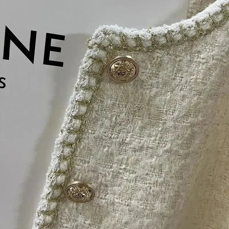 Heidi-Mode | Freizeit Rundhals Damen Tweed Jacke