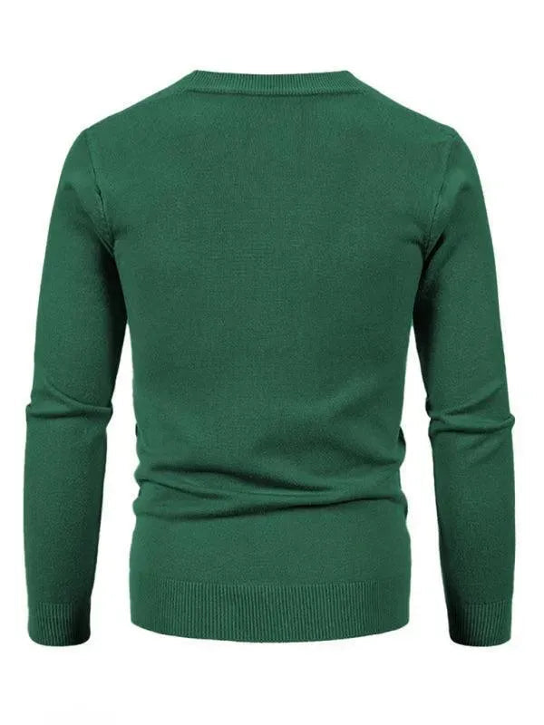 Heidi-Mode | Einfarbiger Herren Strickjacke Pullover