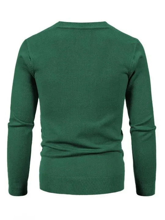 Heidi-Mode | Einfarbiger Herren Strickjacke Pullover