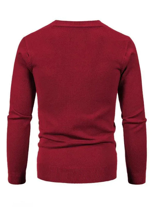 Heidi-Mode | Einfarbiger Herren Strickjacke Pullover
