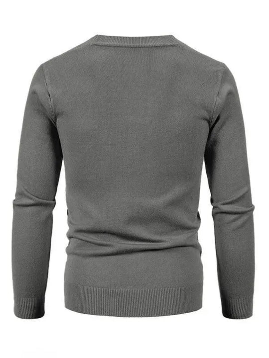 Heidi-Mode | Einfarbiger Herren Strickjacke Pullover