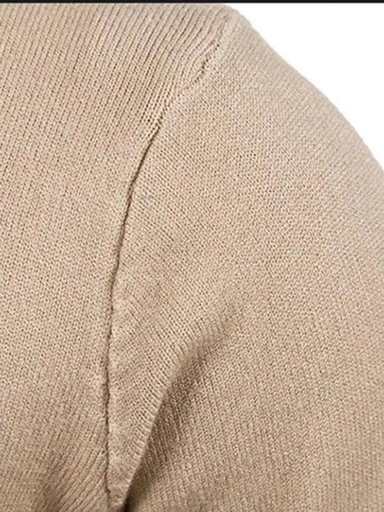 Heidi-Mode | Einfarbiger Herren Strickjacke Pullover