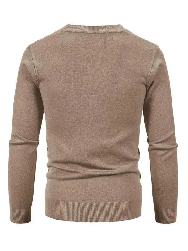 Heidi-Mode | Einfarbiger Herren Strickjacke Pullover