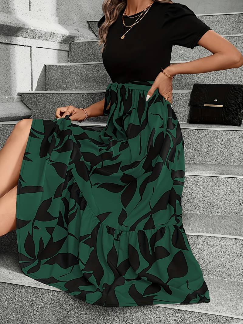 Heidi-Mode | Kleid mit Floralem Druck und Rundhalsausschnitt