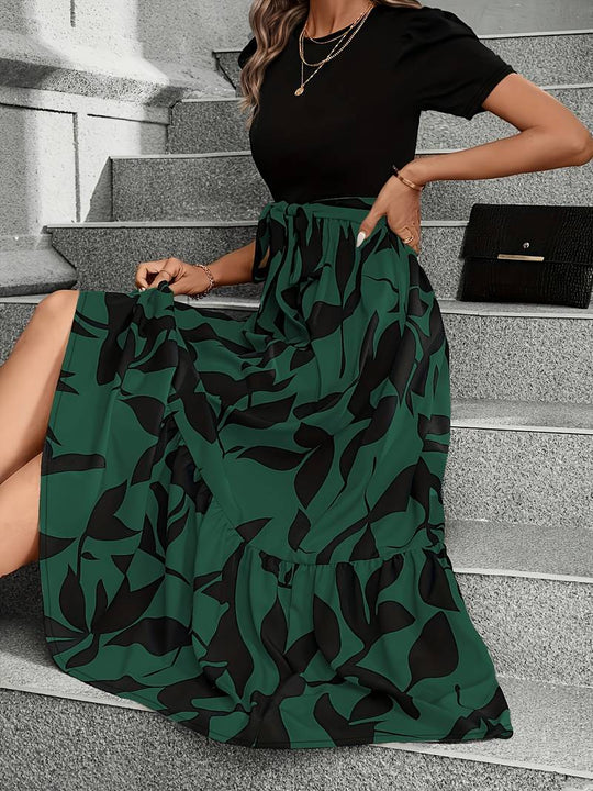 Heidi-Mode | Kleid mit Floralem Druck und Rundhalsausschnitt