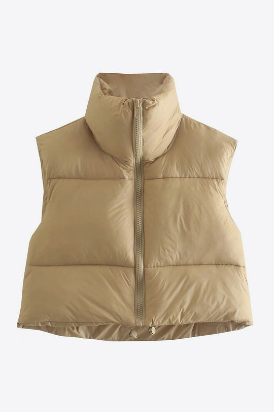 Heidi-Mode | Zip-Up Drawstring Puffer Weste