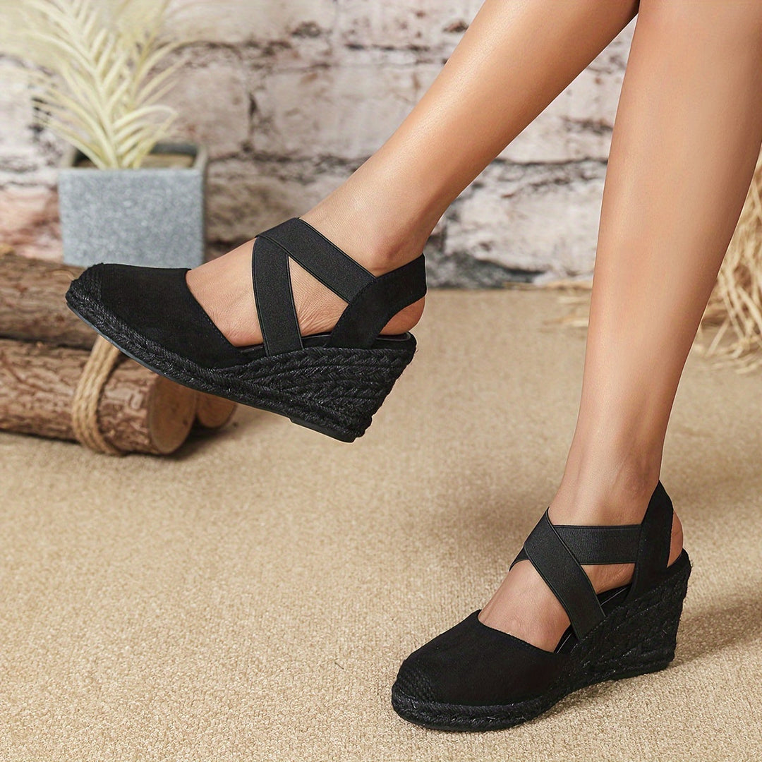 Heidi-Mode | Damen Espadrilles mit Keilabsatz