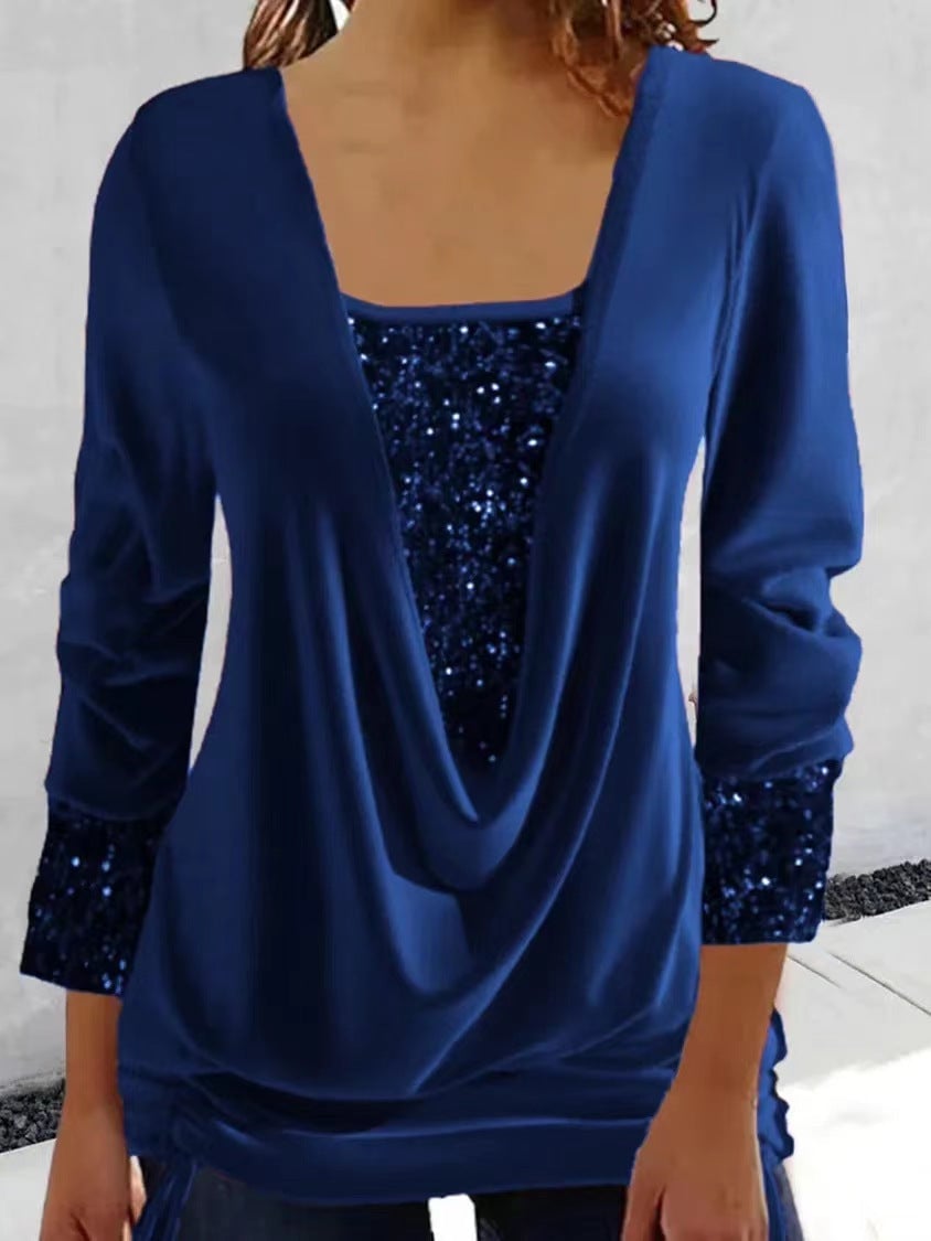 Heidi-Mode | Glitzer Pailletten Top