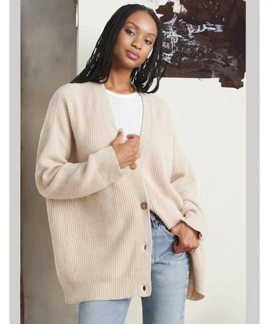 Stilvolle Kaschmir Cardigan Jacke Damen