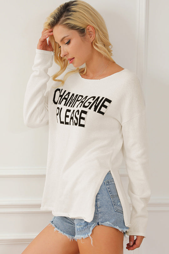 Champagne Please Grafik Pullover