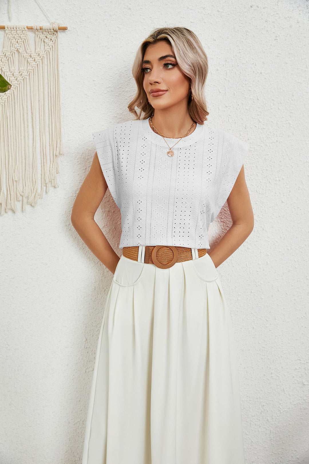 Heidi-Mode | Sommer Weste Kurzarm Hollow T-Shirt
