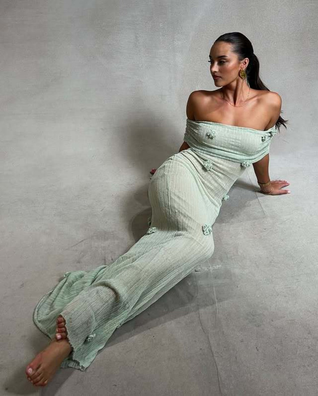 Heidi Mode | Kleid mit Blumenschulter