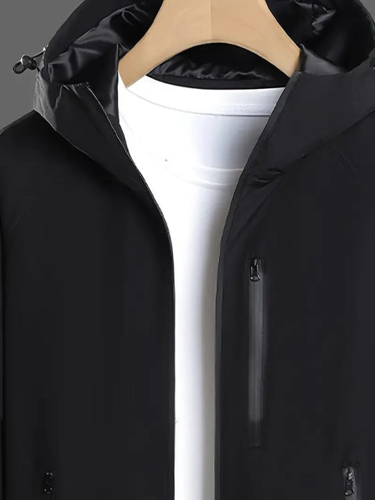 Heidi-Mode - Wasser- und winddichte Damenregenjacke mit Kapuze und Taschen