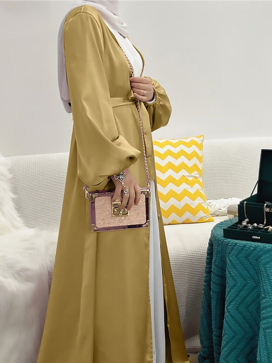 Heidi-Mode | Elegantes Abaya Kleid mit Gürtel