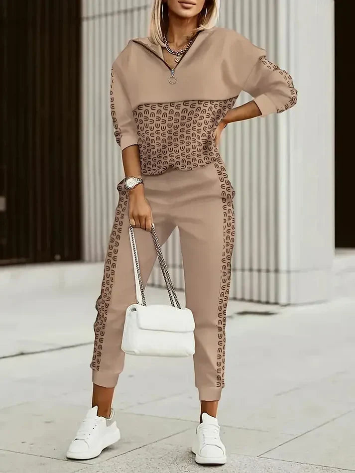 Heidi-Mode | Damen Kapuzen-Sweatshirt und Hosen-Set