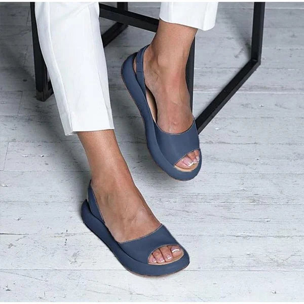 Heidi-Mode | Damen Bequeme Schlichte Sandalen Freizeit