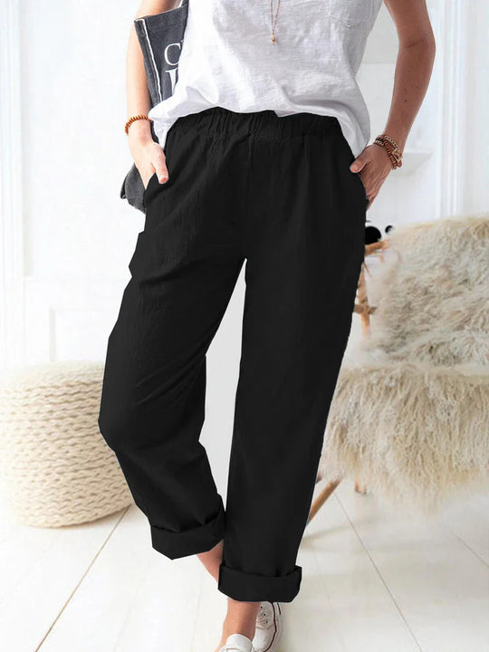 Heidi-Mode | Leinenhose mit Gummizug Bequem & Stilvoll