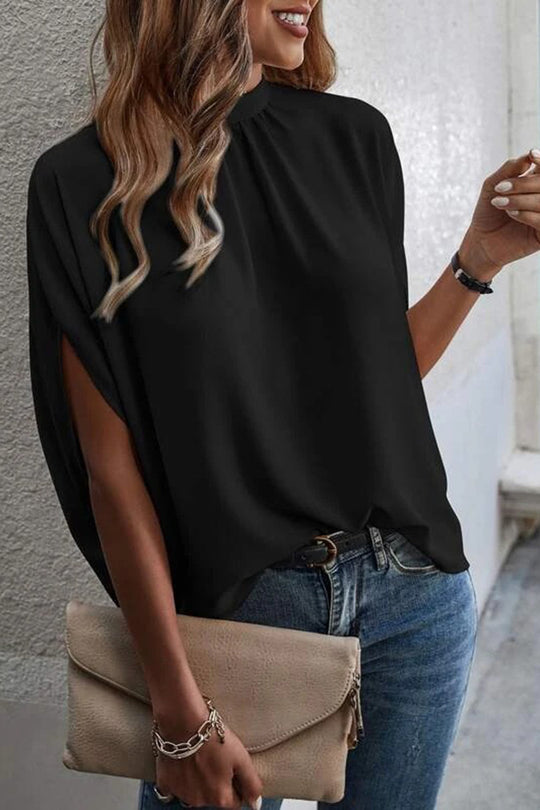 Heidi-Mode | Bindeback Schlitz Halbarm Bluse